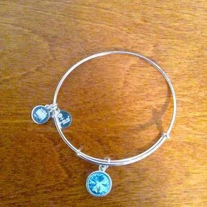 Alex & Ani Aquamarine Charm Bangle
